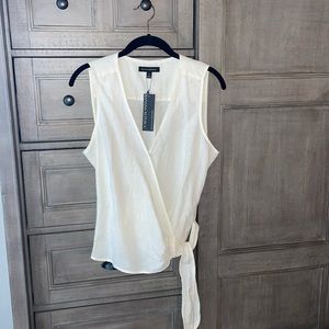 NWT Banana Republic linen wrap top, size medium